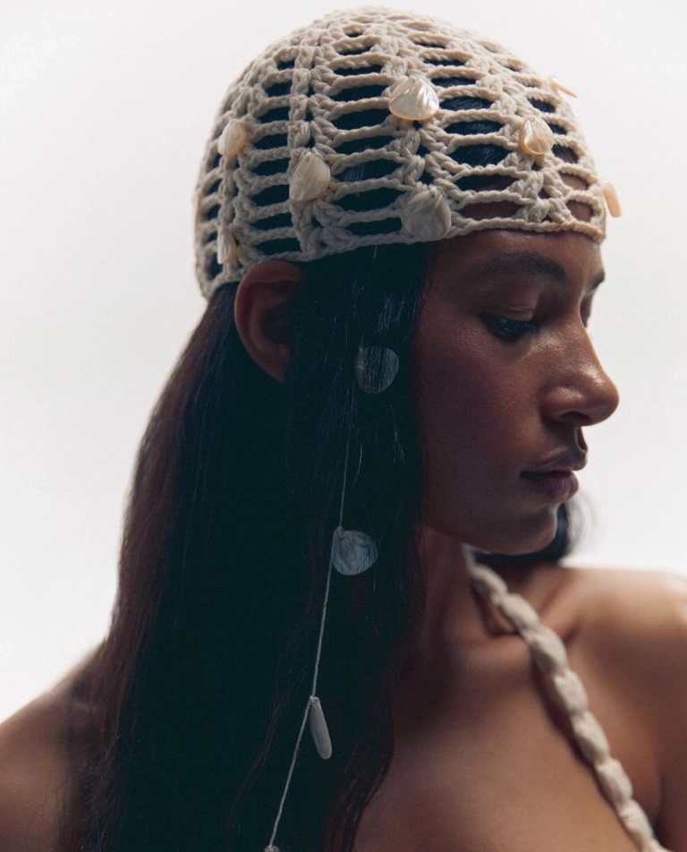 Pleciona czapka Cleo