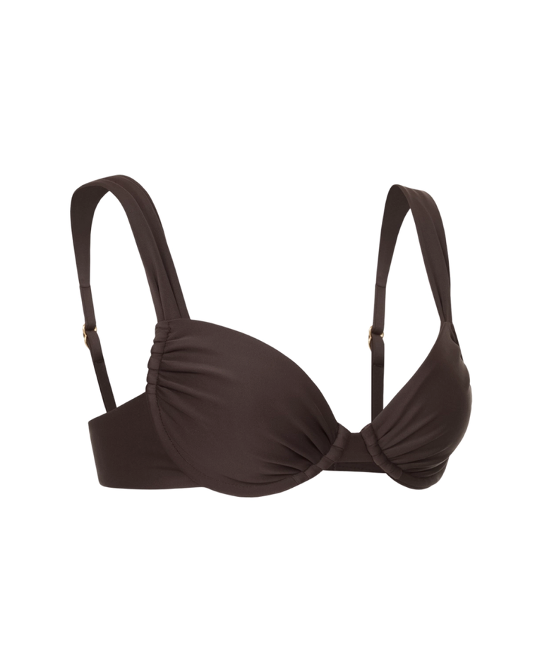 Brązowy top od bikini Fleur - Image #4