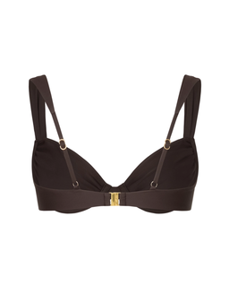 Brązowy top od bikini Fleur - Image #5