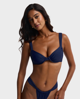 Granatowy top od bikini Fleur - Image #0