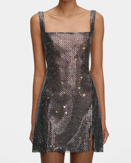 Mini sukienka wysadzana kryształkami - Image #3