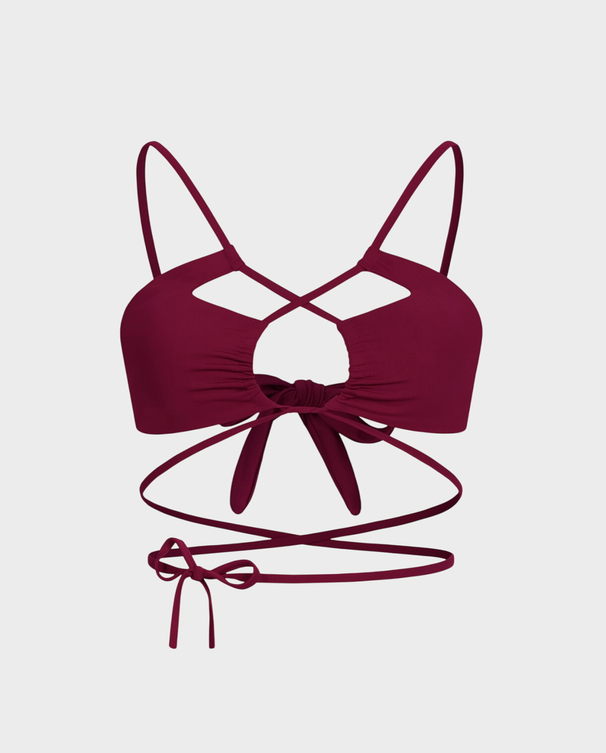 Bordowy top od bikini Gardenia - Image #0