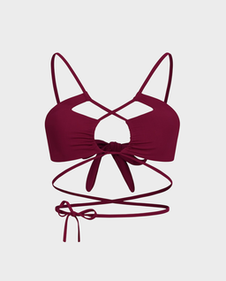 Bordowy top od bikini Gardenia - Image #0