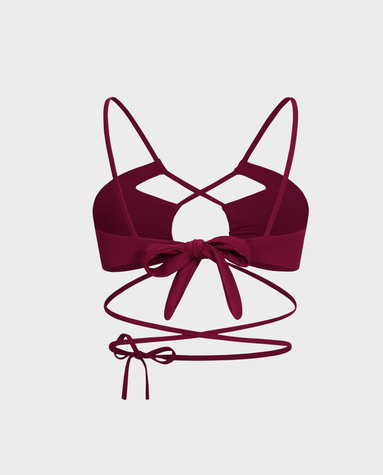 Bordowy top od bikini Gardenia