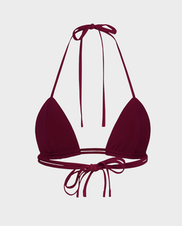 Bordowy top od bikini Lily - Image #1