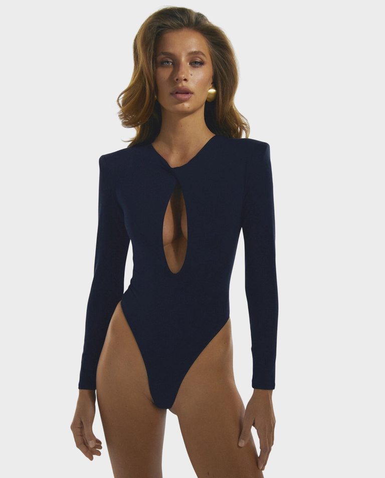 Granatowe body Linda