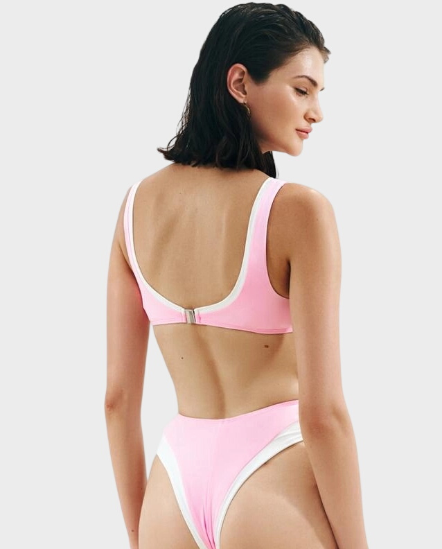 Różowy top od bikini Out of Office