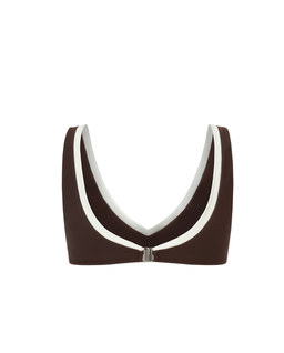 Brązowy top od bikini Out of Office - Image #4