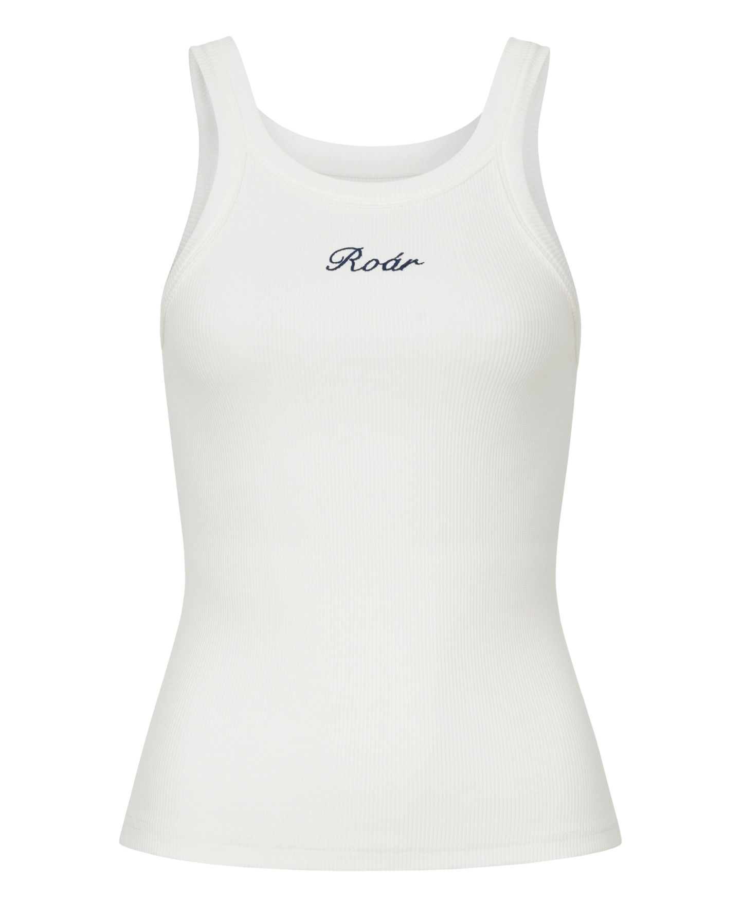 Biały prążkowany top Ribbed - Image #3