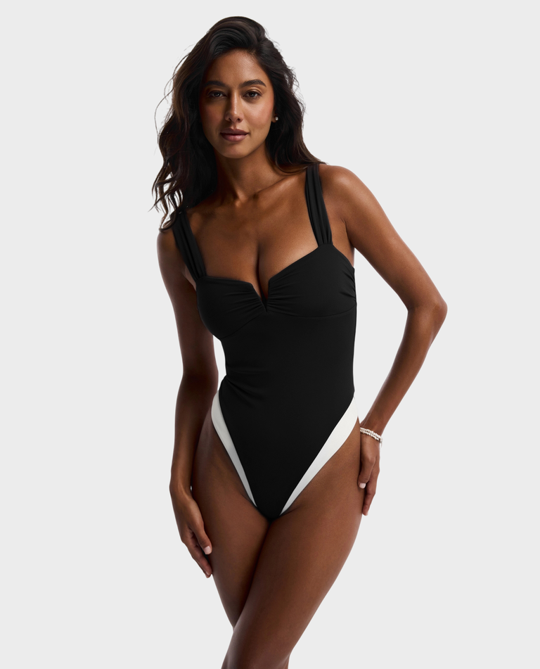 Czarny strój kąpielowy Valence