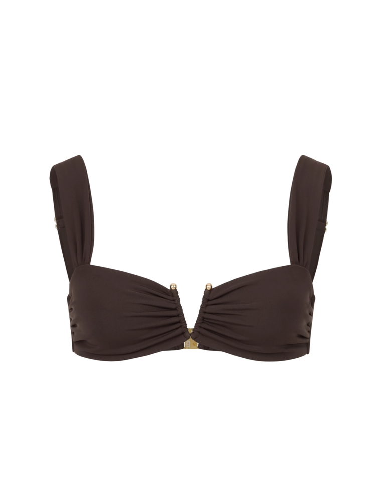 Brązowy top od bikini Victoire - Image #6