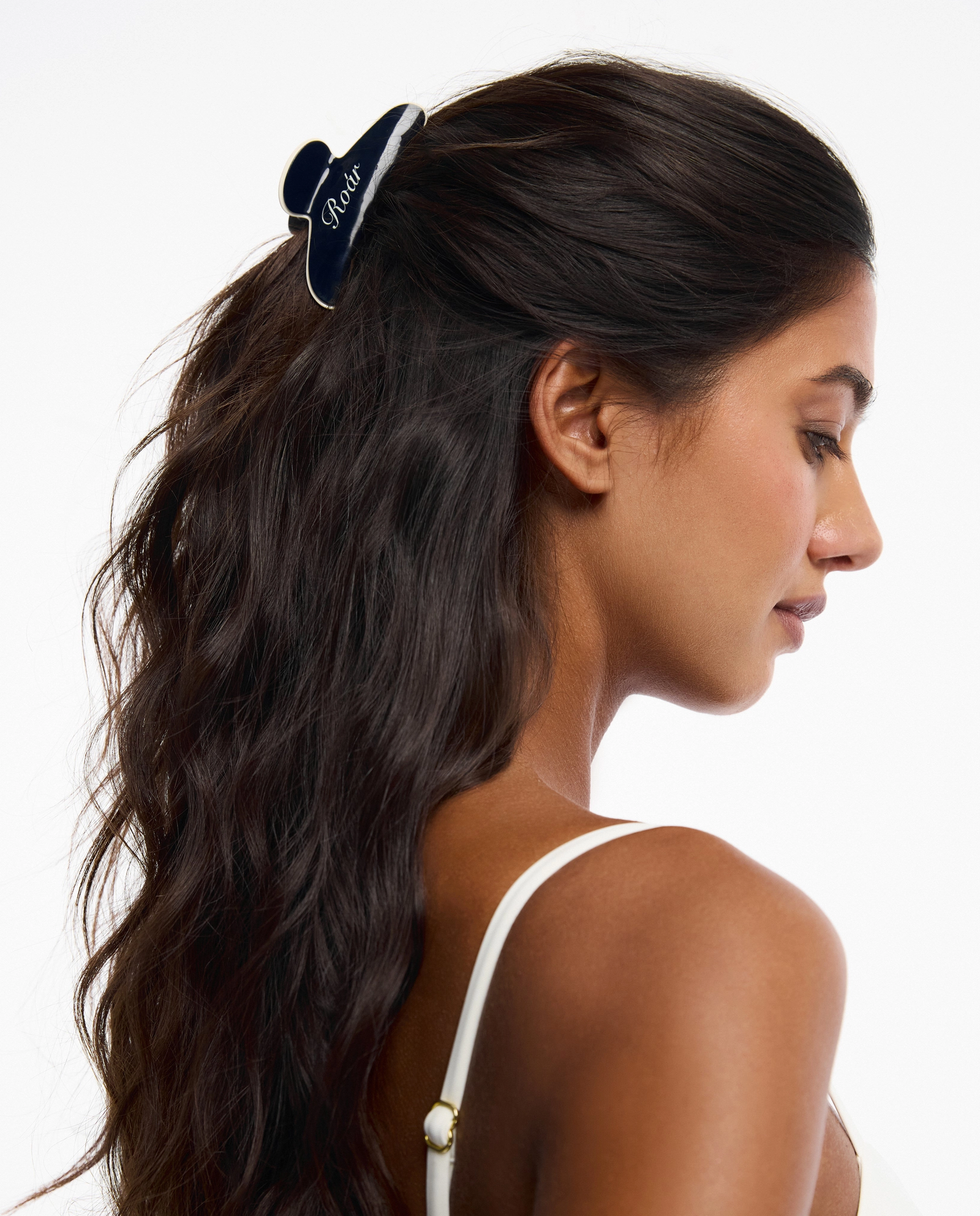 Granatowa klamra do włosów Vintage - Image #1