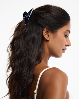 Granatowa klamra do włosów Vintage - Image #1