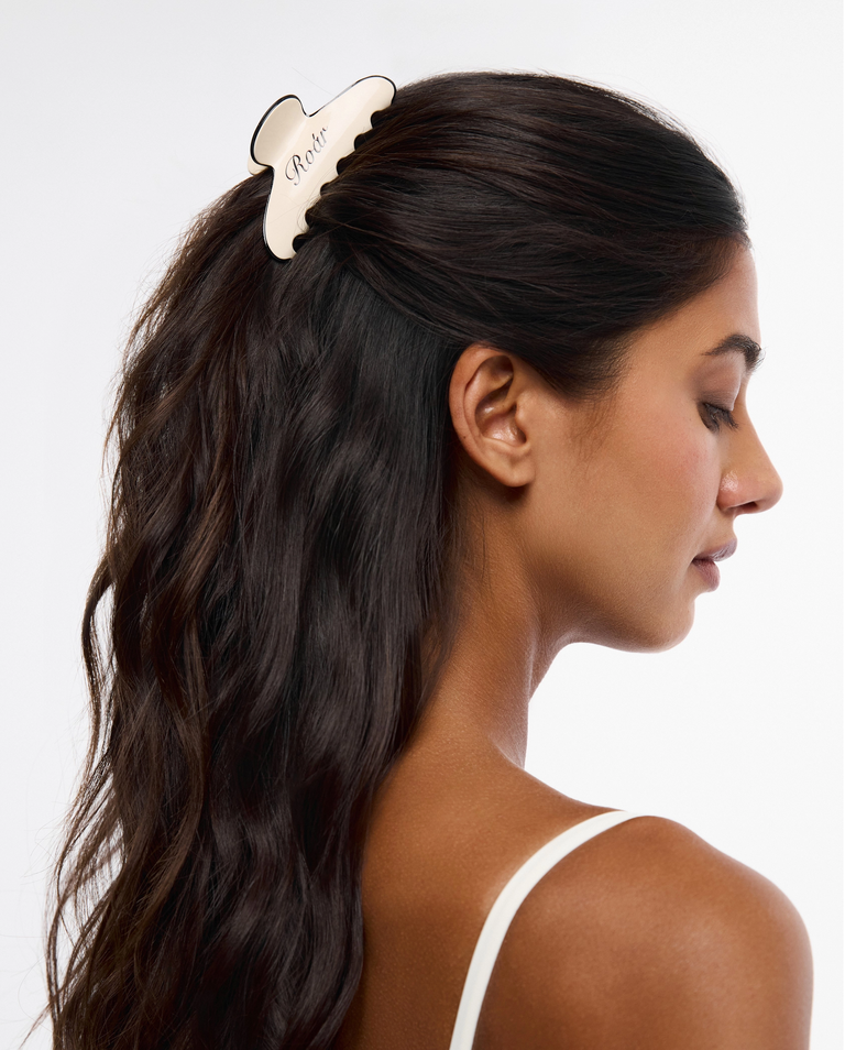 Kremowa klamra do włosów Vintage