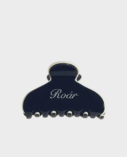 Granatowa mini klamra do włosów Vintage - Image #0