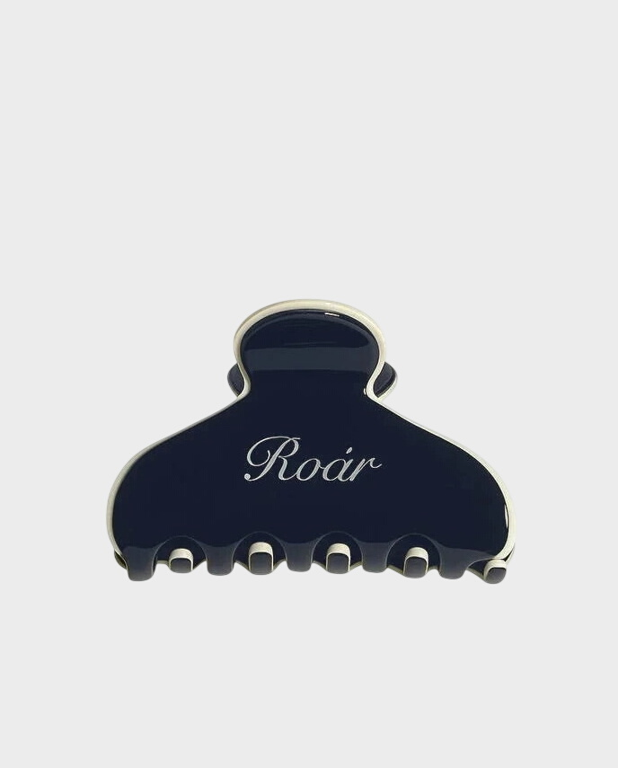 Granatowa mini klamra do włosów Vintage