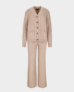 Beżowy komplet z kaszmiru i wełny Arezzo - Image #0