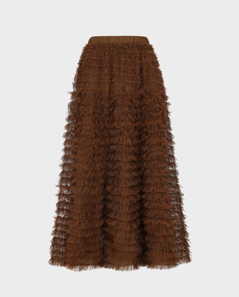Brązowa tiulowa spódnica Ezra