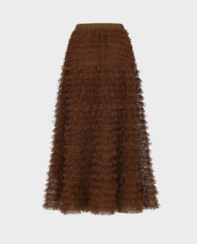 Brązowa tiulowa spódnica Ezra