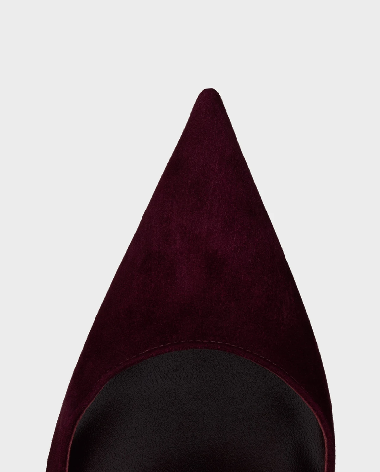 Bordowe szpilki Miss Z 100 - Image #4