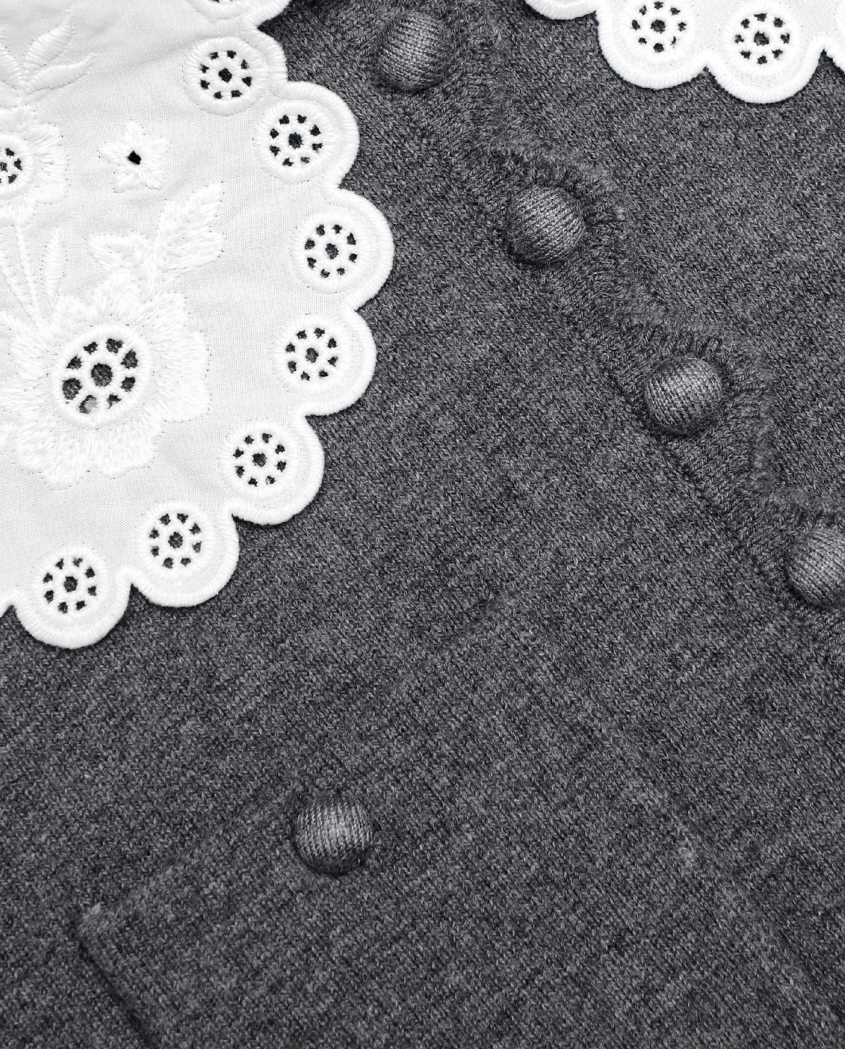 Szara dzianinowa sukienka mini - Image #4