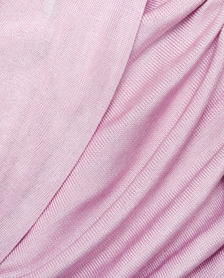 Różowa drapowana sukienka midi - Image #4