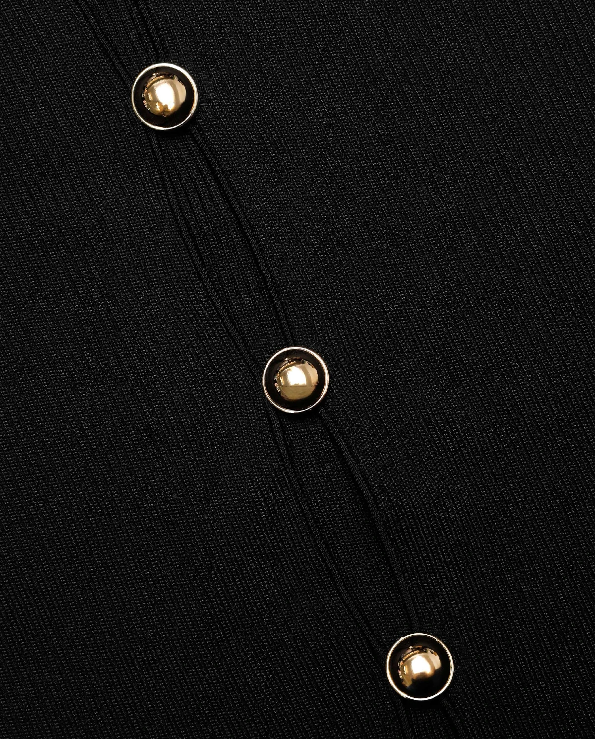 Czarna dzianinowa sukienka midi - Image #4