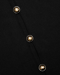 Czarna dzianinowa sukienka midi - Image #4