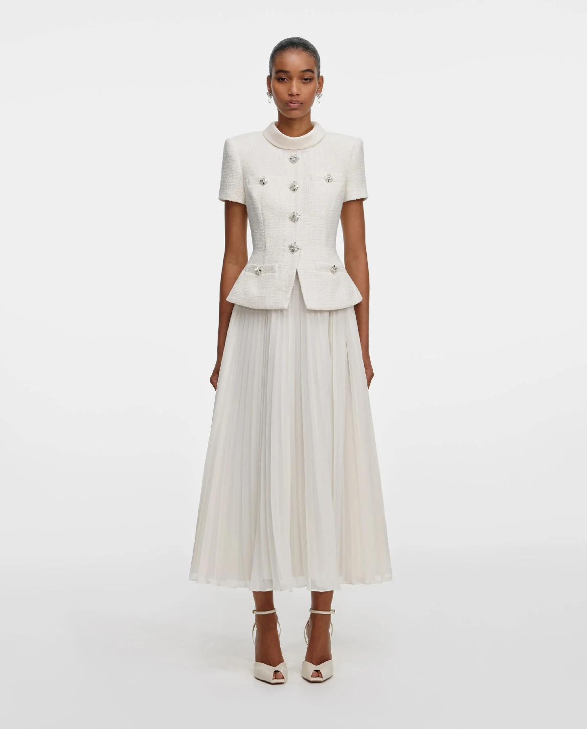 Kremowa sukienka midi - Image #0