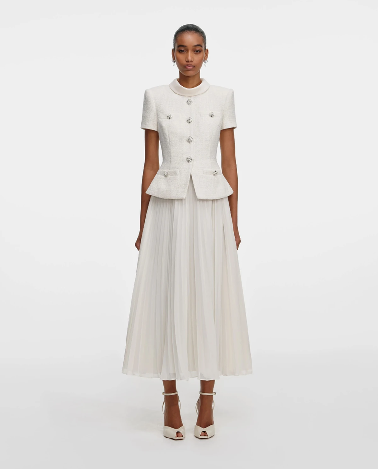 Kremowa sukienka midi