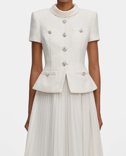 Kremowa sukienka midi - Image #3