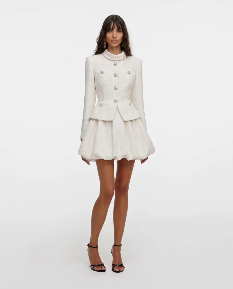 Kremowa mini sukienka