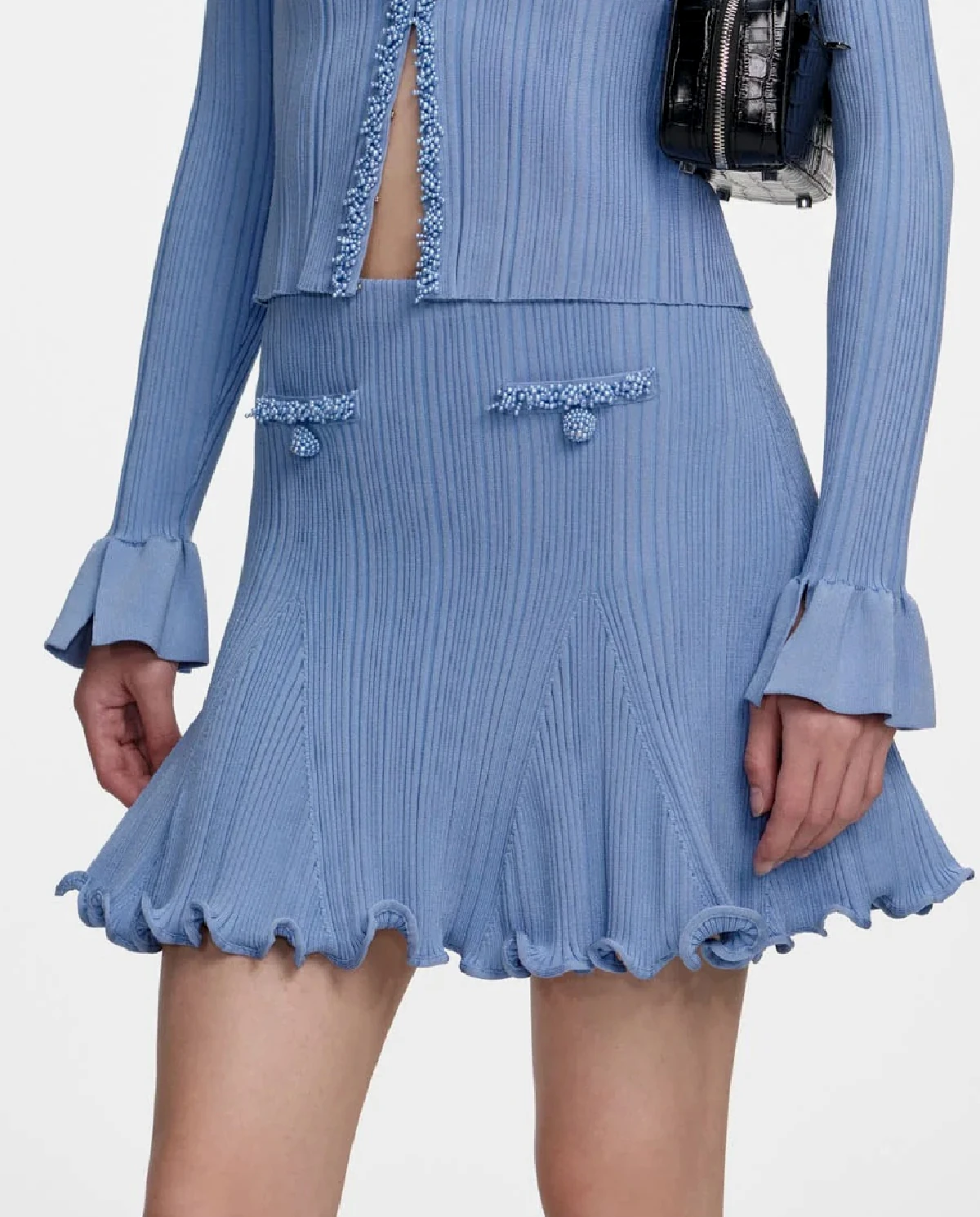 Niebieska spódnica mini - Image #0