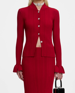 Czerwona spódnica midi - Image #3