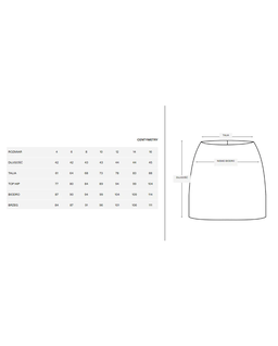 Niebieska spódnica mini z wiązaniem - Image #4