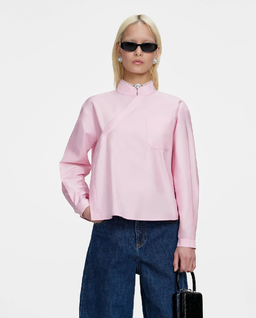 Różowa asymetryczna koszula - Image #0