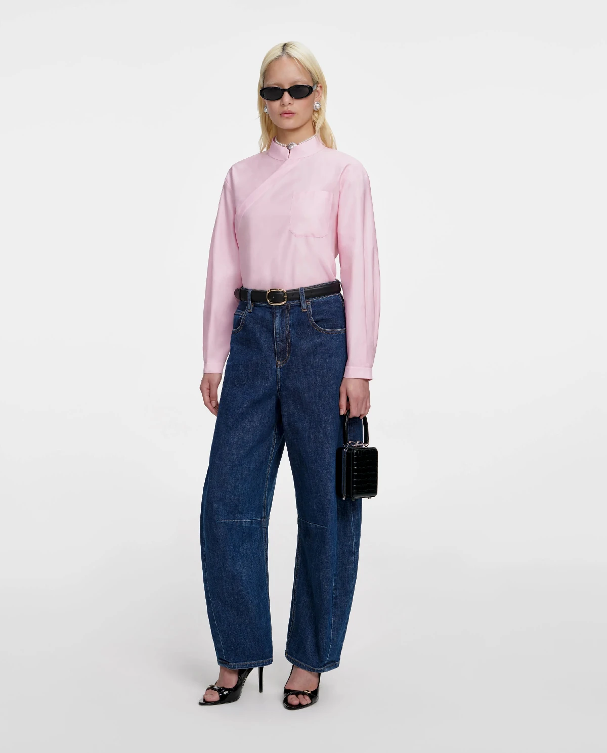 Różowa asymetryczna koszula - Image #1