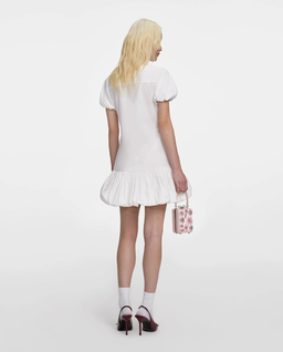 Biała bawełniana sukienka mini - Image #2