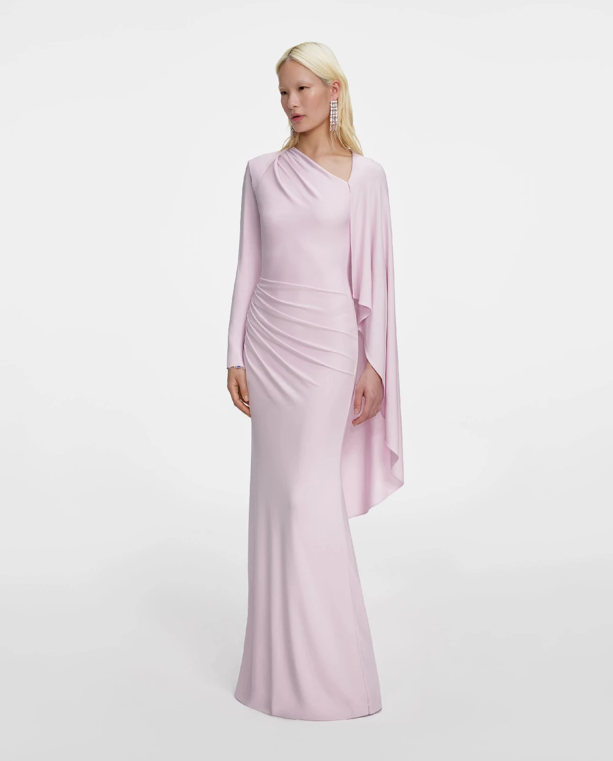 Jasnoróżowa sukienka maxi - Image #1