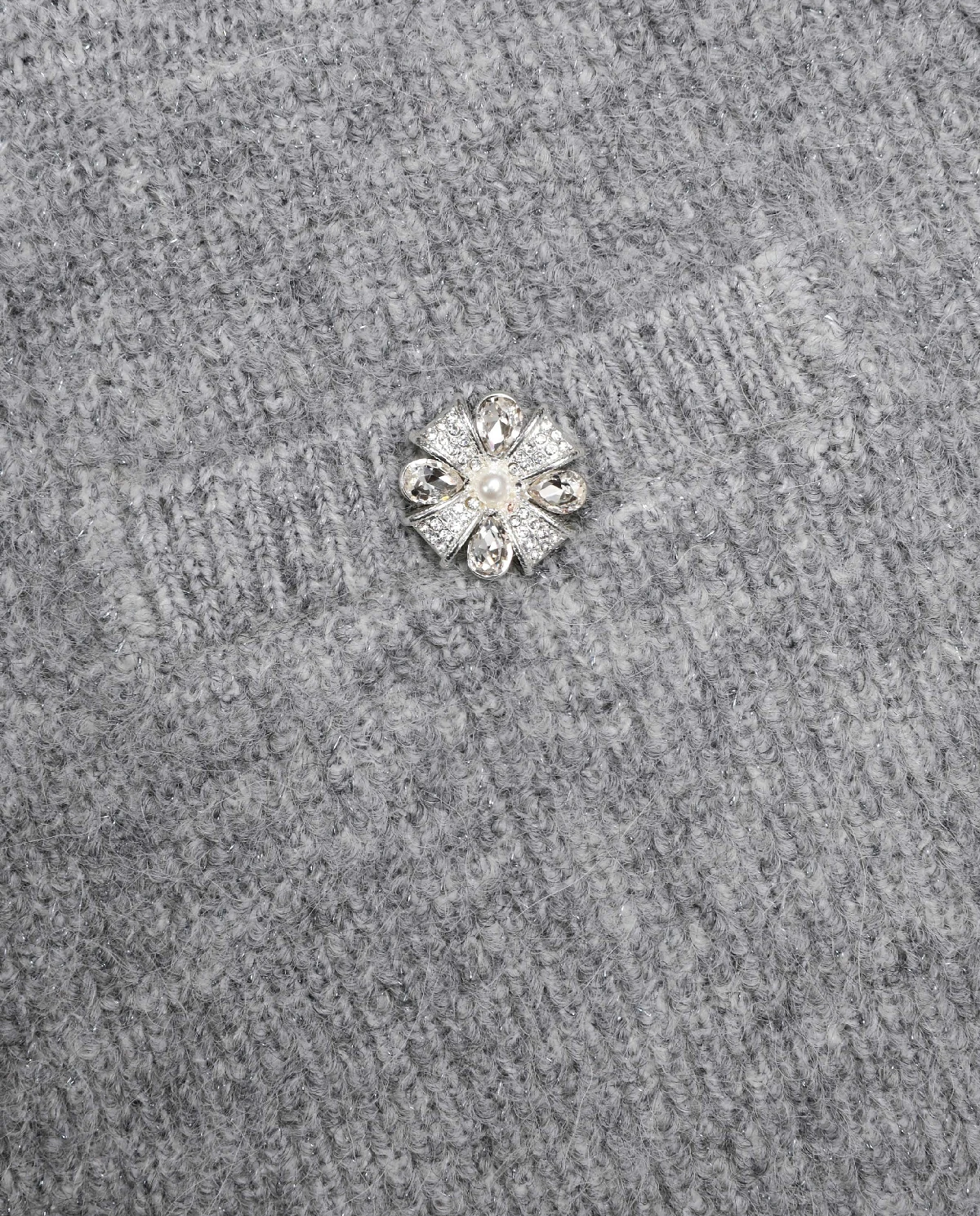 Szara dzianinowa spódnica mini - Image #3