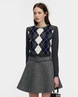 Szary sweter z kryształkami - Image #0