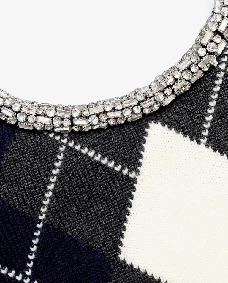 Szary sweter z kryształkami - Image #4