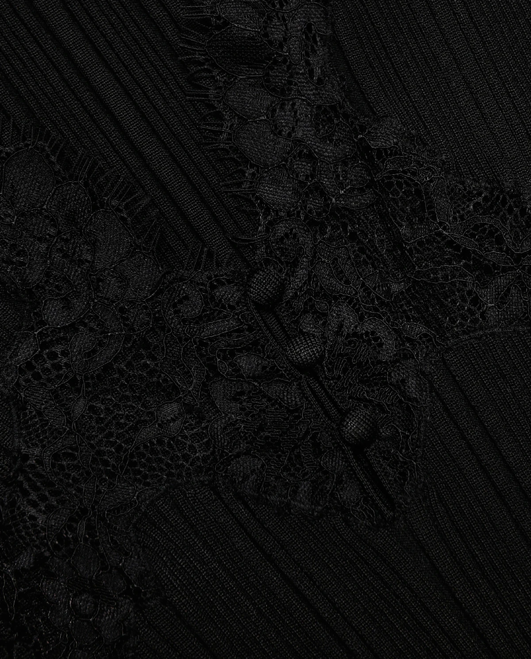 Czarny koronkowy top - Image #4