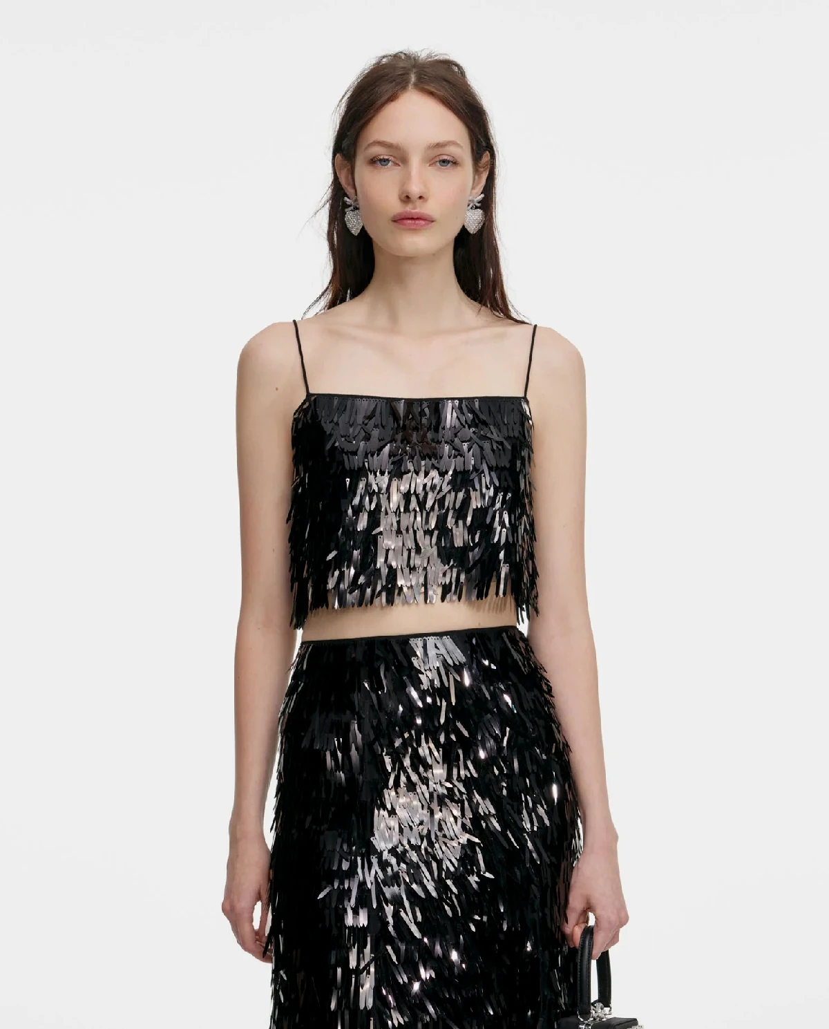 Czarny top z cekinami - Image #0