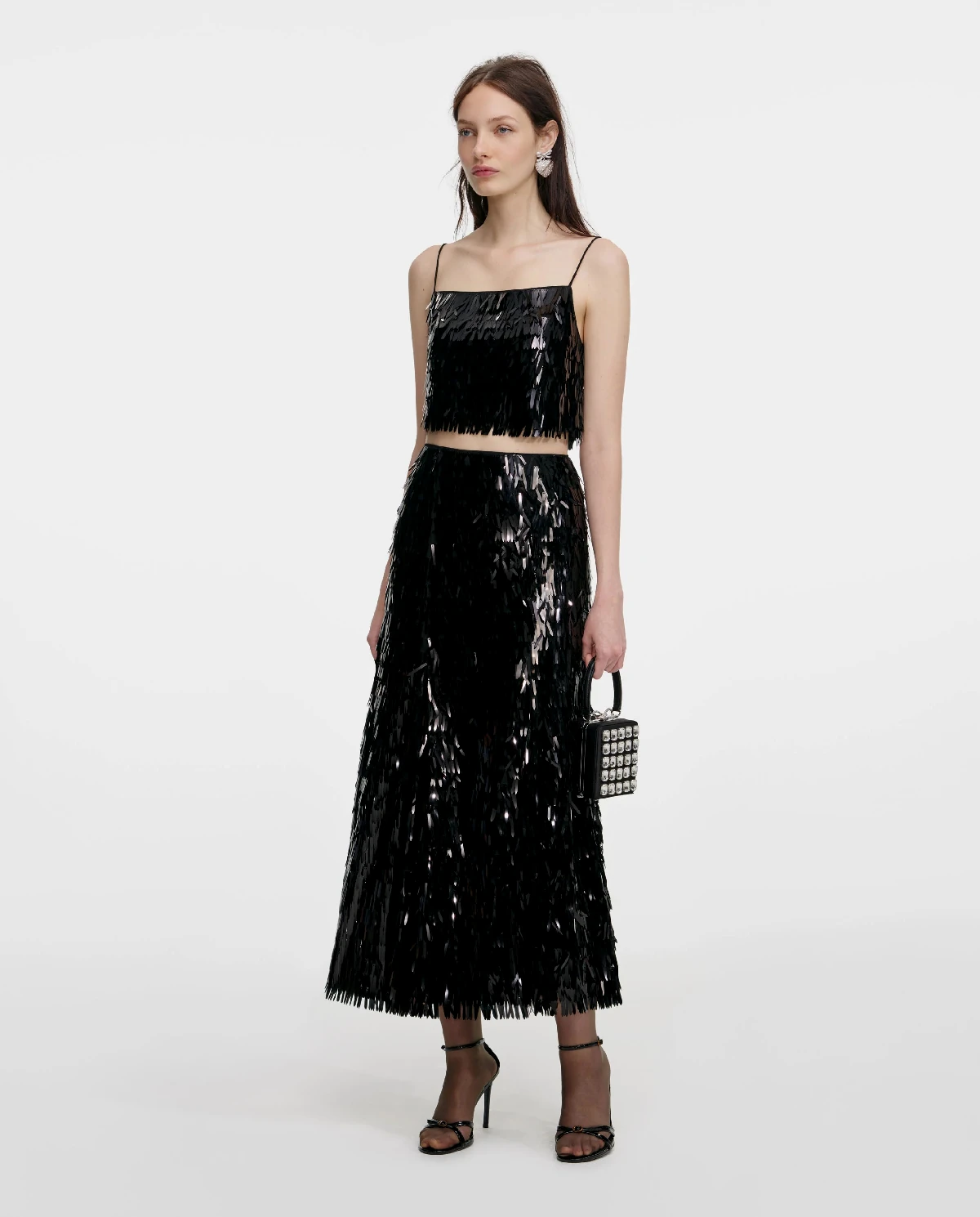 Czarny top z cekinami - Image #1