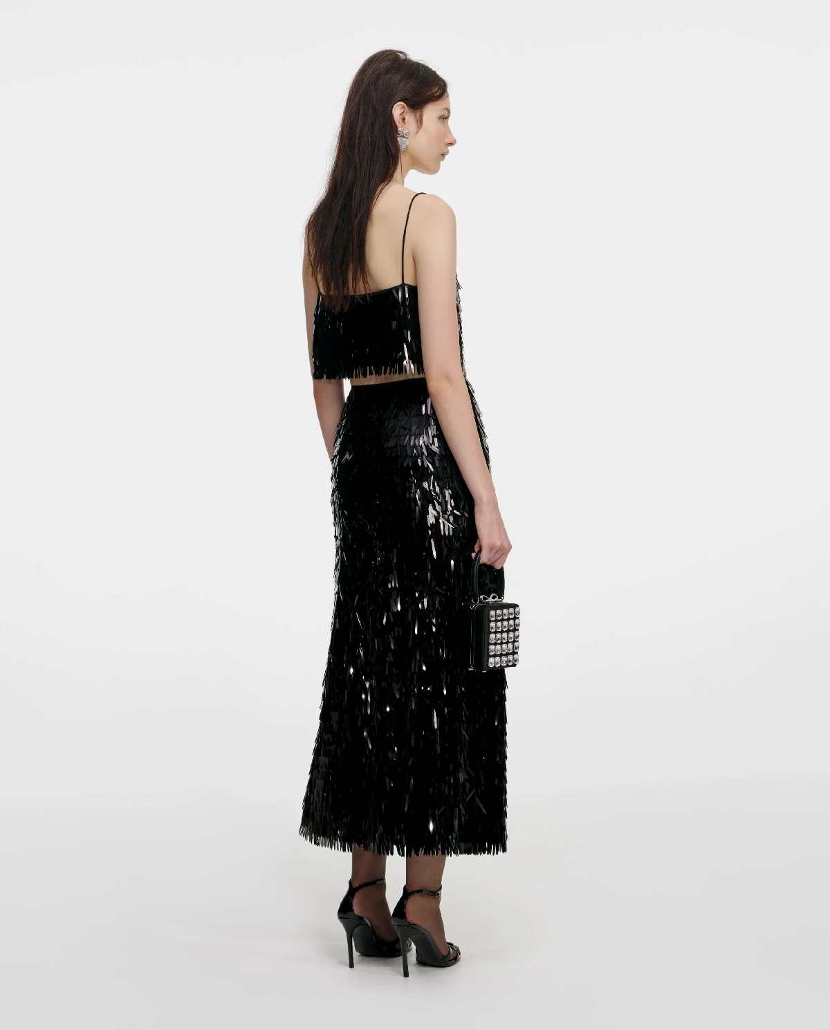 Czarny top z cekinami - Image #2