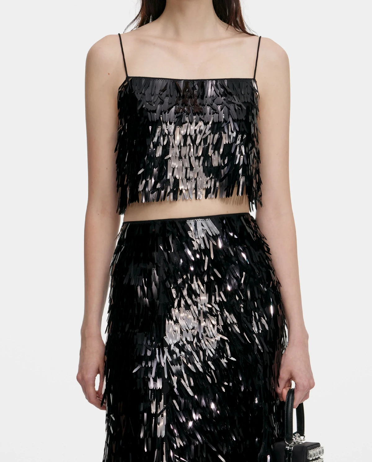 Czarny top z cekinami - Image #3