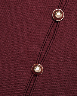 Burgundowy dzianinowy top - Image #4