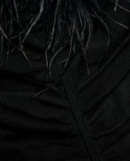 Czarny top z piórami - Image #4