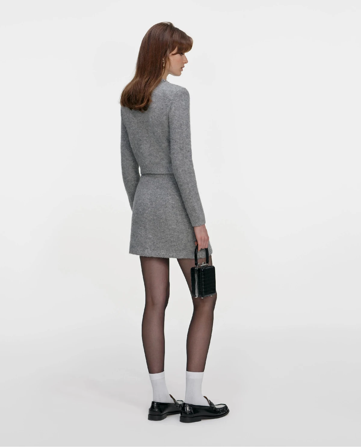 Szary kardigan z kryształkami - Image #2